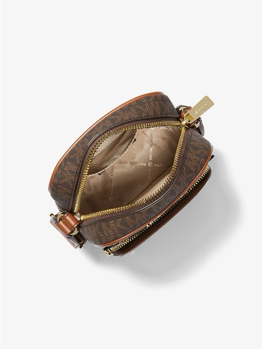 NWT 🤎Michael Kors Brown Jet Set Medium Signature Logo Crossbody
Bag - Picture 8 of 9